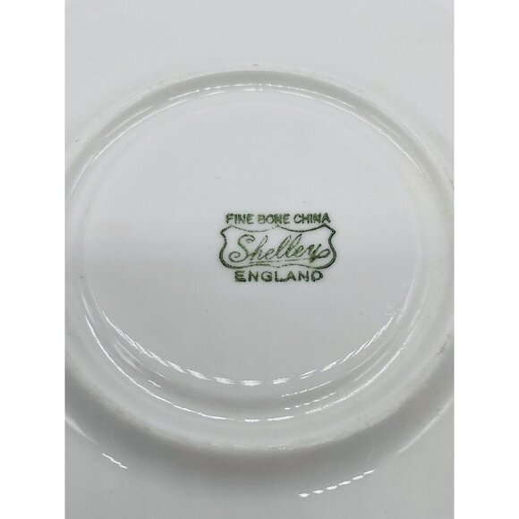 SHELLEY CUP AND SAUCER CELANDINE LINCOLN SHAPE ENGLAND 1960S YELLOW FLOWERS - Picture 7 of 9